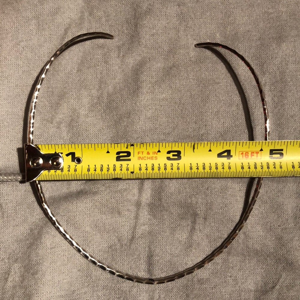 Solid Hammered Sterling Silver Choker - image 2
